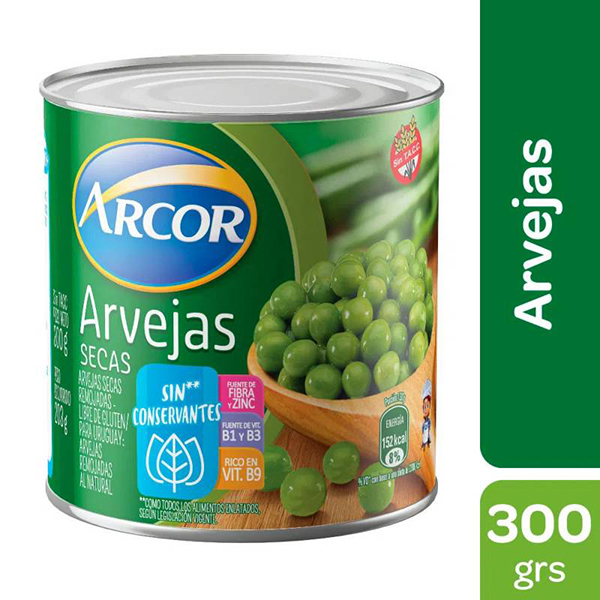 ARCOR ARVEJAS REMOJ X320G