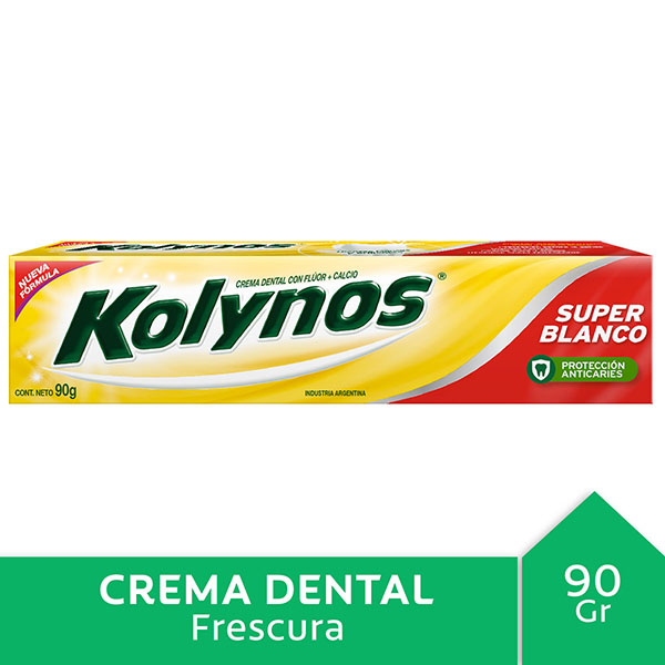 KOLYNOS CREMA DENTAL SUP.BCA X90G