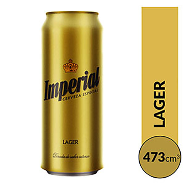 IMPERIAL LAGER CERVEZA LATA 473CC