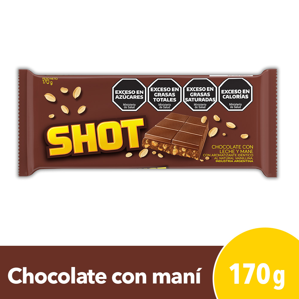 SHOT CHOCOLATE C/MANI X170G