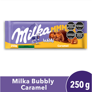MILKA CHOC.CARAMEL BUBBLY X250GR