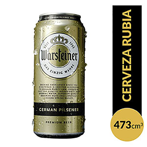 WARSTEINER CERVEZA LATA 473CC