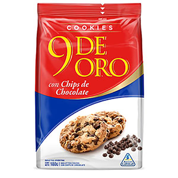 9 DE ORO GALL.CHIPS CHOC.BCO 120G