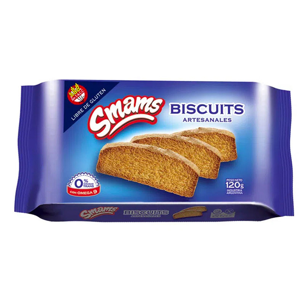 SMAMS BISCUITS S/GLUTEN X120GR