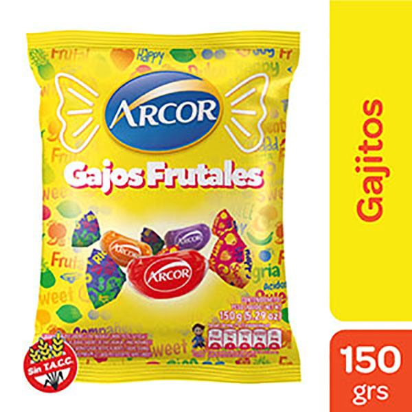 ARCOR GAJOS FRUTALES CARAMELOS X150G