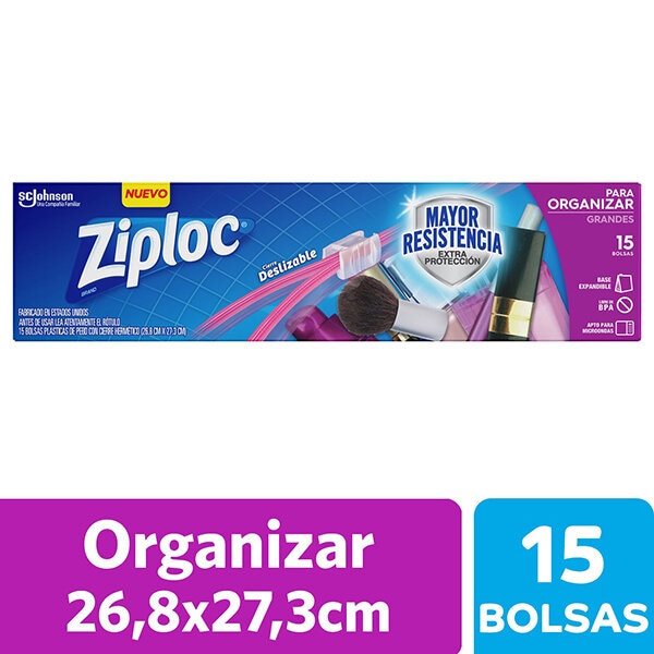ZIPLOC BOLSA P/ORGANIZAR GDE.15U