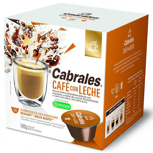 CABRALES CAPS. CAFE C/LECHE X12U