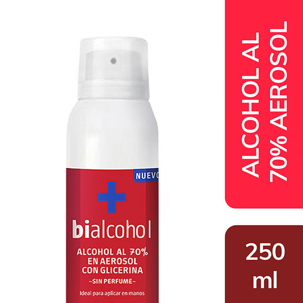 BIALCOHOL ALCOHOL ETIL.C/GLIC.AER.250ML