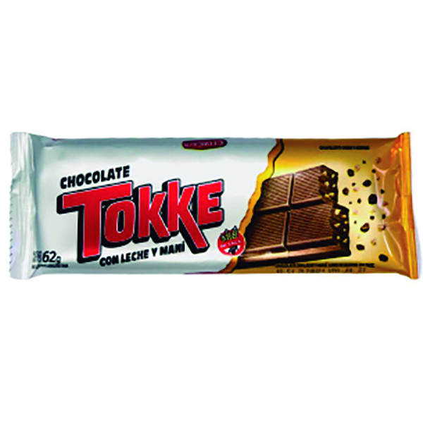 TOKKE CHOCOLATE C/MANI X62GR