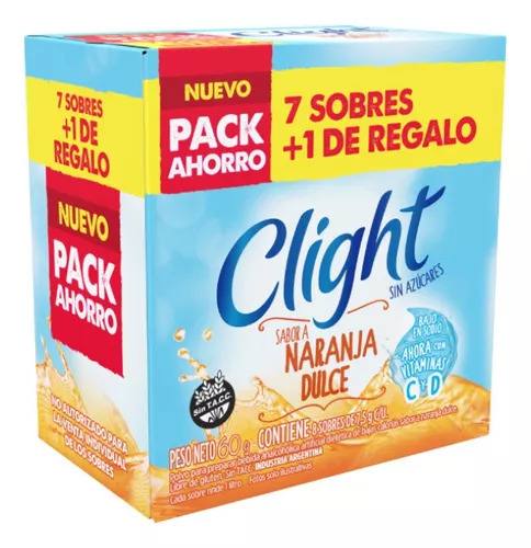 CLIGHT JUGO PACK AHORRO NARANJA X8UNID