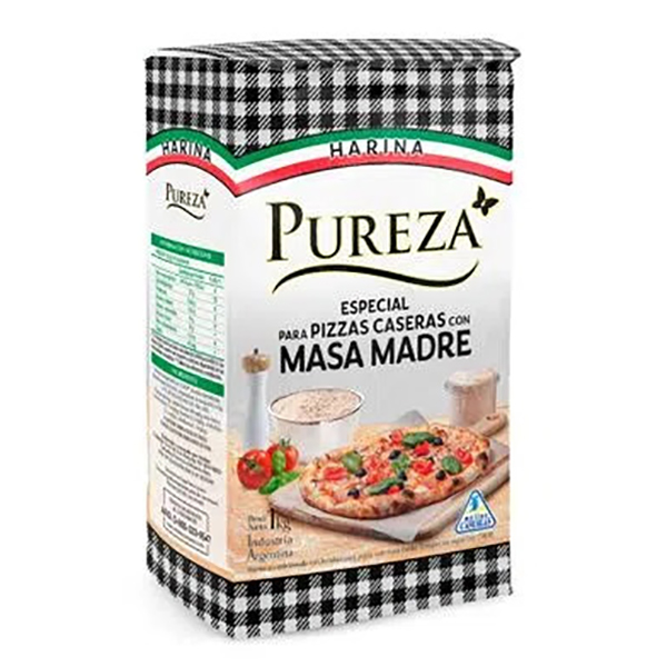 PUREZA HARINA ESP.PIZZA CAS.C/MASA MADRE X1KG