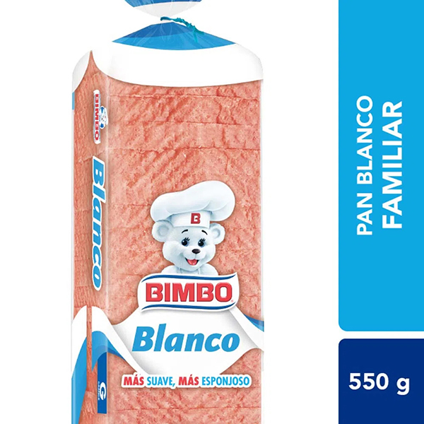 BIMBO PAN BLANCO C/VIT D PAN 550 GR