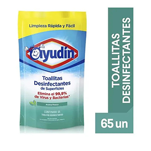 AYUDIN TOALLA DESINF.FCO.DP X65U
