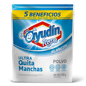 AYUDIN QUIT.PVO.ROPA BCA DP X 450GR