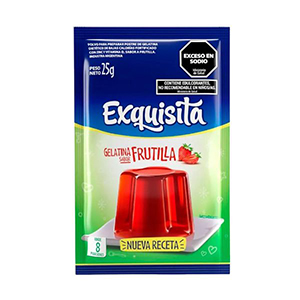 EXQUISITA GELATINA LIGHT FRUT X25GR