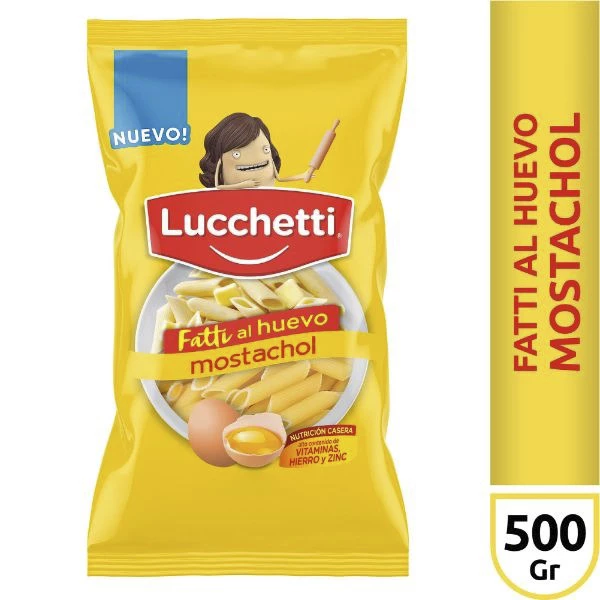 LUCCHETTI FIDEO MOSTACHOL HUEVO X500GR